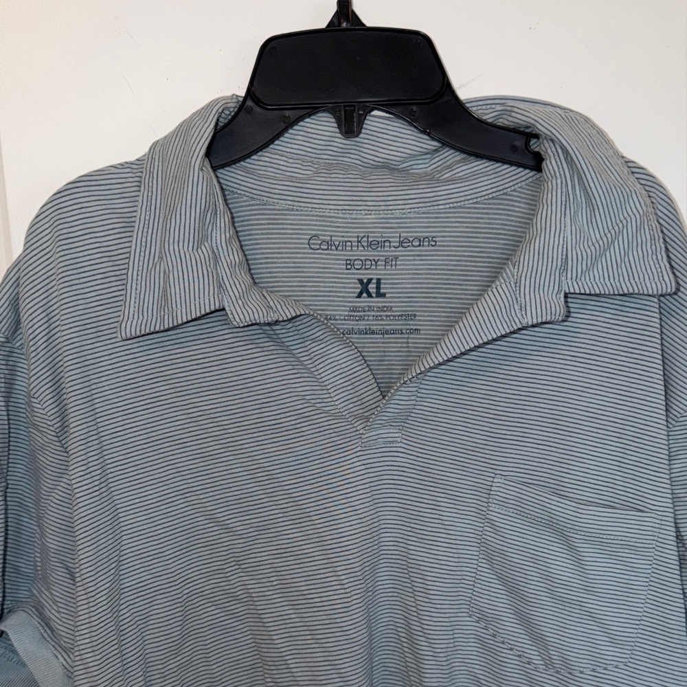 Calvin Klein Jeans Men's Polo in Light Blue